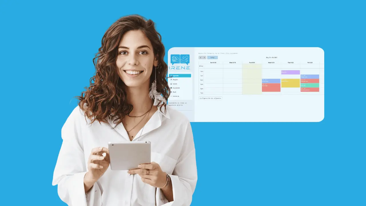 agenda digital para psicólogos de la aplicación irene plus